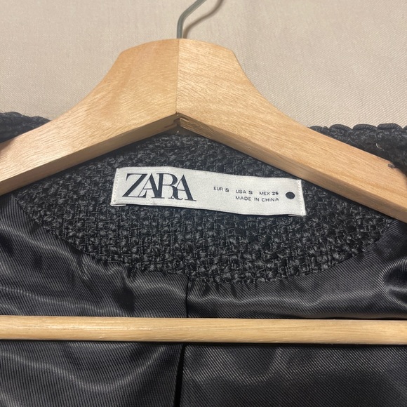 ZARA Boucle Black Jacket - Picture 4 of 5